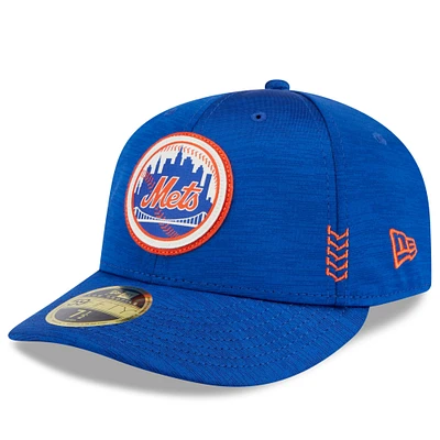 Casquette ajustée 59FIFTY Royal New York Mets 2024 Clubhouse Low Profile pour homme