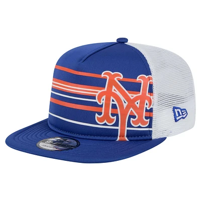 Casquette snapback New Era Royal New York Mets 9FIFTY A-Frame Trucker pour homme