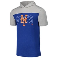 T-shirt à capuche brossé actif New Era Royal York Mets pour hommes