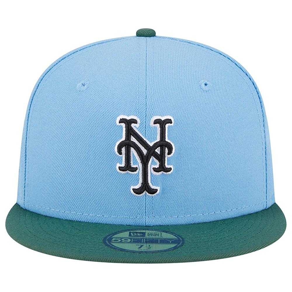 Casquette ajustée 59FIFTY New York Mets 1986 World Series Era bleu ciel/coriandre pour homme