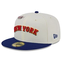 Men's New Era White York Mets Big League Chew Original 59FIFTY Fitted Hat