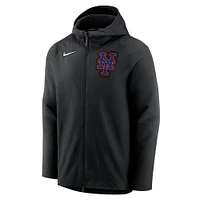 Men's Nike Black New York Mets Authentic Collection Performance Full-Zip Hoodie