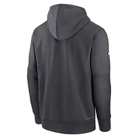 Men's Nike Charcoal New York Mets Authentic Collection City Connect Performance Pullover Hoodie