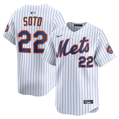 Maillot de joueur Nike Juan Soto blanc New York Mets à domicile en édition limitée pour homme