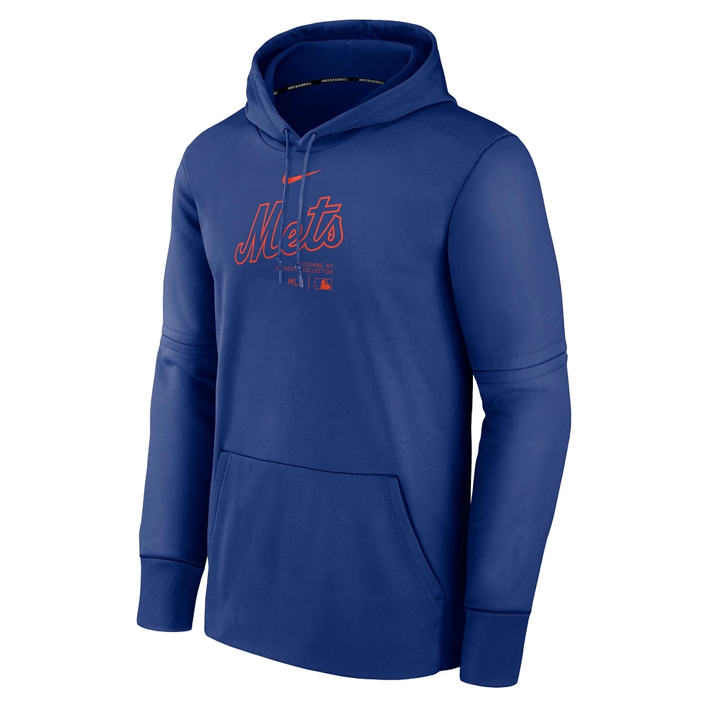 Men's Nike Royal New York Mets Authentic Collection Practice Performance Pullover Hoodie
