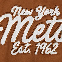 Men's Pro Standard Brown New York Mets Paint The City Twill Full-Zip Jacket