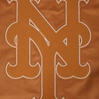 Men's Pro Standard Brown New York Mets Paint The City Twill Full-Zip Jacket