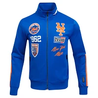 Men's Pro Standard Royal New York Mets Fast Lane Full-Zip Track Jacket