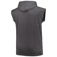 Men's Profile Heather Charcoal New York Mets Big & Tall Muscle Sleeveless Pullover Hoodie