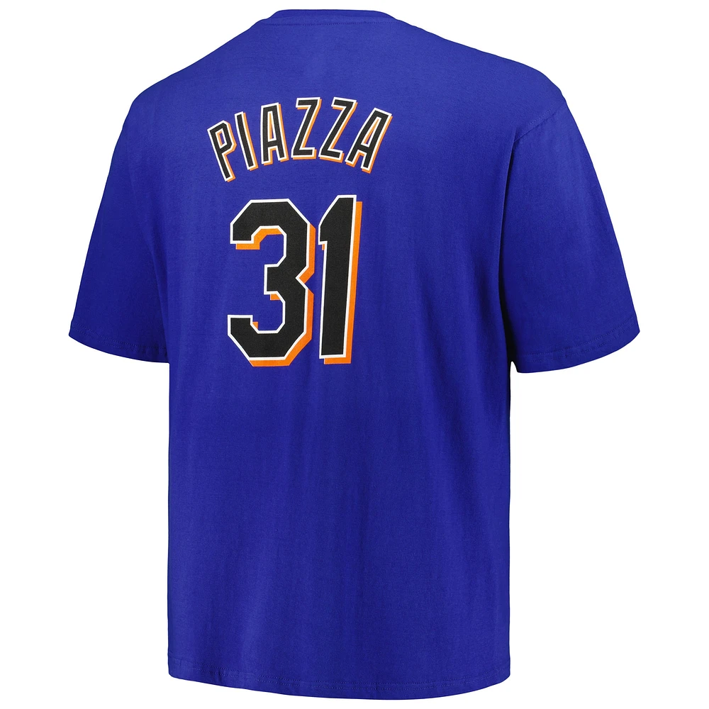 Men's Profile Mike Piazza Royal New York Mets Big & Tall Cooperstown Collection Player Name Number T-Shirt
