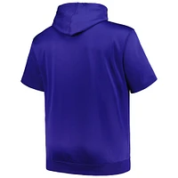 Men's Profile Royal New York Mets Big & Tall Contrast Short Sleeve Pullover Hoodie