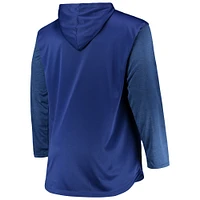 Men's Royal/Heathered Royal New York Mets Big & Tall Wordmark Club Pullover Hoodie