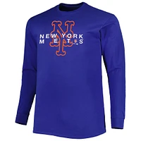 Men's Royal New York Mets Big & Tall Long Sleeve T-Shirt