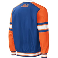 Coupe-vent Starter Royal New York Mets Yardline à encolure en V pour homme