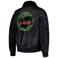 Men's Starter x Ty Mopkins Black New York Mets History Month Satin Full-Zip Jacket