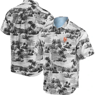 Chemise boutonnée noire Tommy Bahama New York Mets Tropical Horizons pour homme