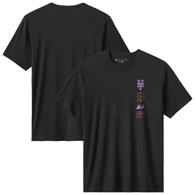 T-shirt noir Sunset Slam 2.0 des Mets de New York pour homme TravisMathew