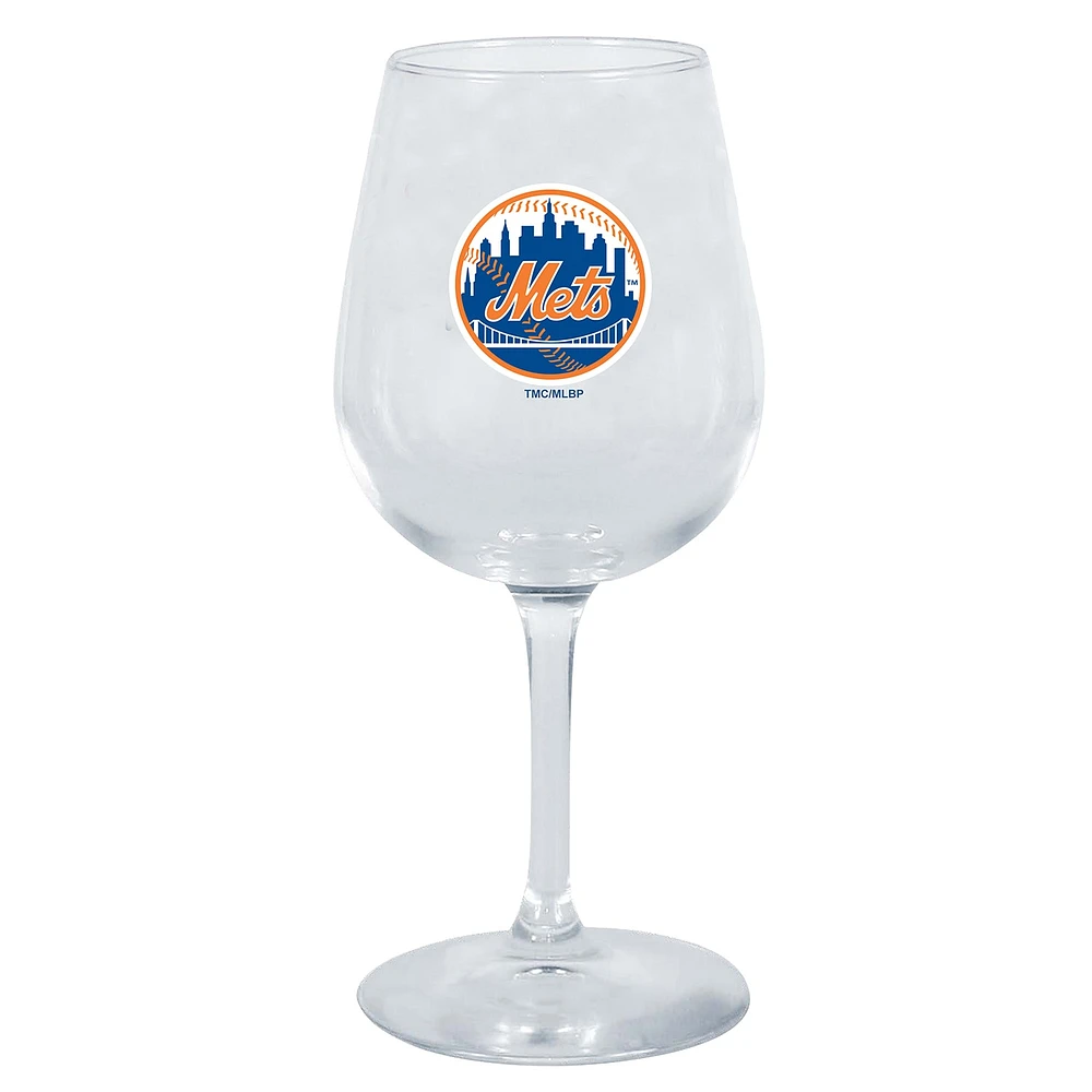 New York Mets 12oz. Stemmed Wine Glass