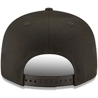 New York Mets New Era Black on Black 9FIFTY Team Snapback Adjustable Hat - Black