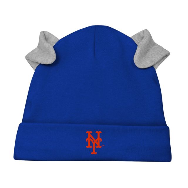 Nouveau-né et nourrisson Royal/Blanc New York Mets Dream Team Ensemble body, chapeau pantalon à pieds