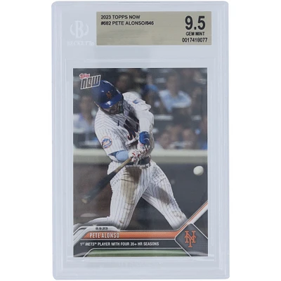 Pete Alonso New York Mets 2023 Topps Now 1st Mets Player with Four 35+ HR Seasons #682 BGS Authenticated 9.5 Card 