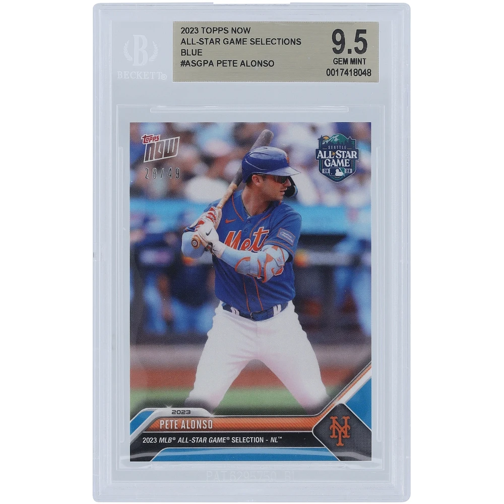 Pete Alonso New York Mets 2023 Topps Now ASG Blue #ASG-PA #/49 BGS Authenticated 9.5 Card