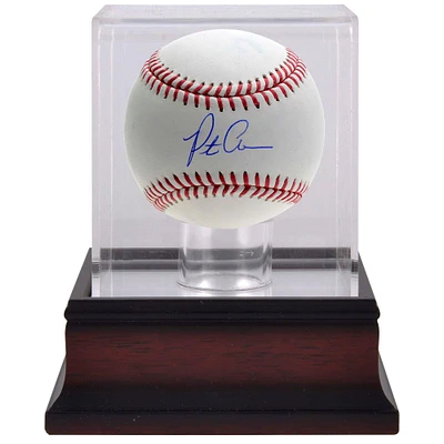 Pete Alonso New York Mets Autographed Baseball & Mahogany Baseball Display Case