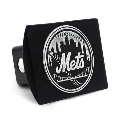 Housse d'attelage WinCraft en métal chromé de qualité supérieure avec logo des Mets de New York