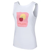Women's Lusso Style  White New York Mets Lindy Tank Top