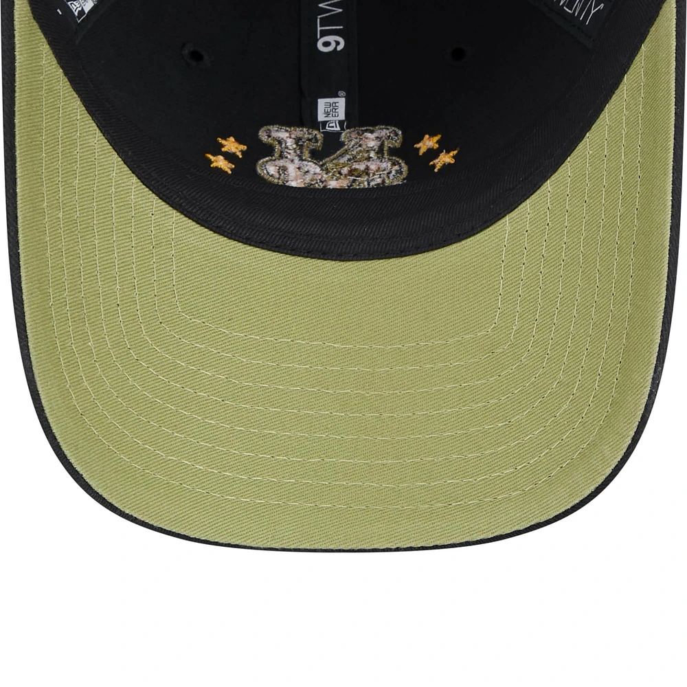 Women's New Era  Black New York Mets 2024 Armed Forces Day 9TWENTY Adjustable Hat