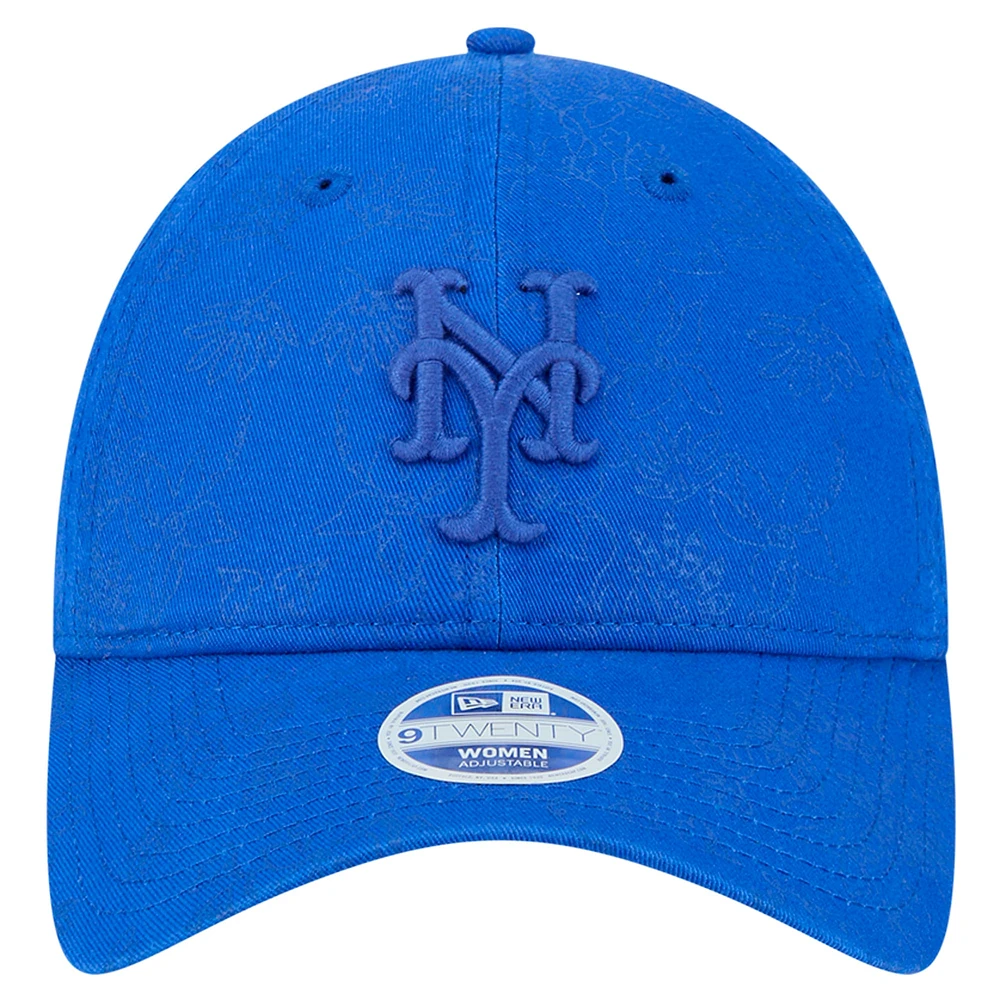 Women's New Era Royal New York Mets Tonal Floral 9TWENTY Adjustable Hat