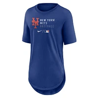 Women's Nike Royal New York Mets Authentic Collection Baseball Fashion Tri-Blend T-Shirt