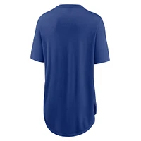 Women's Nike Royal New York Mets Authentic Collection Baseball Fashion Tri-Blend T-Shirt