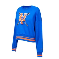 Women's Pro Standard Royal New York Mets Mash Up Pullover Sweatshirt