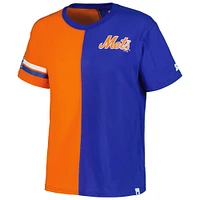 T-shirt Starter Royal/Orange New York Mets Power Move pour femmes