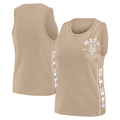 Débardeur ton sur WEAR by Erin Andrews pour femmes, beige, New York Mets