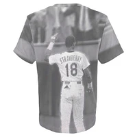 Youth Mitchell & Ness Darryl Strawberry White New York Mets Sublimated Player T-Shirt