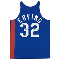Julius Erving Blue New York Nets Autographed Mitchell & Ness 1973-74 Authentic Jersey with "3x ABA MVP" Inscription