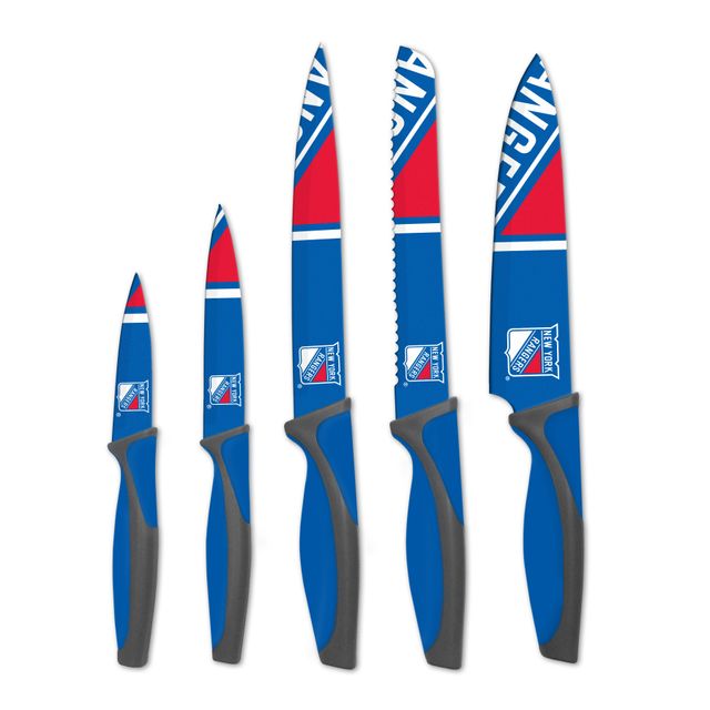 Ensemble de couteaux de cuisine 5 pièces Blue New York Rangers
