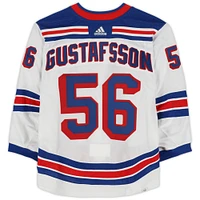 Erik Gustafsson New York Rangers Game-Used #56 White adidas Jersey Worn During the Second Round of the 2024 Stanley Cup Playoffs vs. Carolina Hurricanes