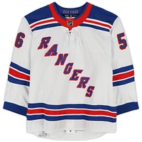 Erik Gustafsson New York Rangers Game-Used #56 White adidas Jersey Worn During the Second Round of the 2024 Stanley Cup Playoffs vs. Carolina Hurricanes