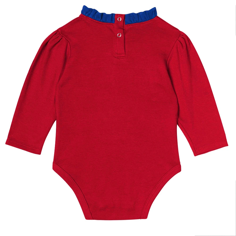 Girls Infant Red New York Rangers Rink Queen Long Sleeve 3-Piece Set