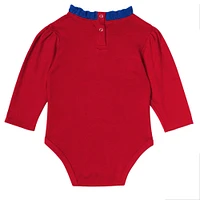 Girls Infant Red New York Rangers Rink Queen Long Sleeve 3-Piece Set