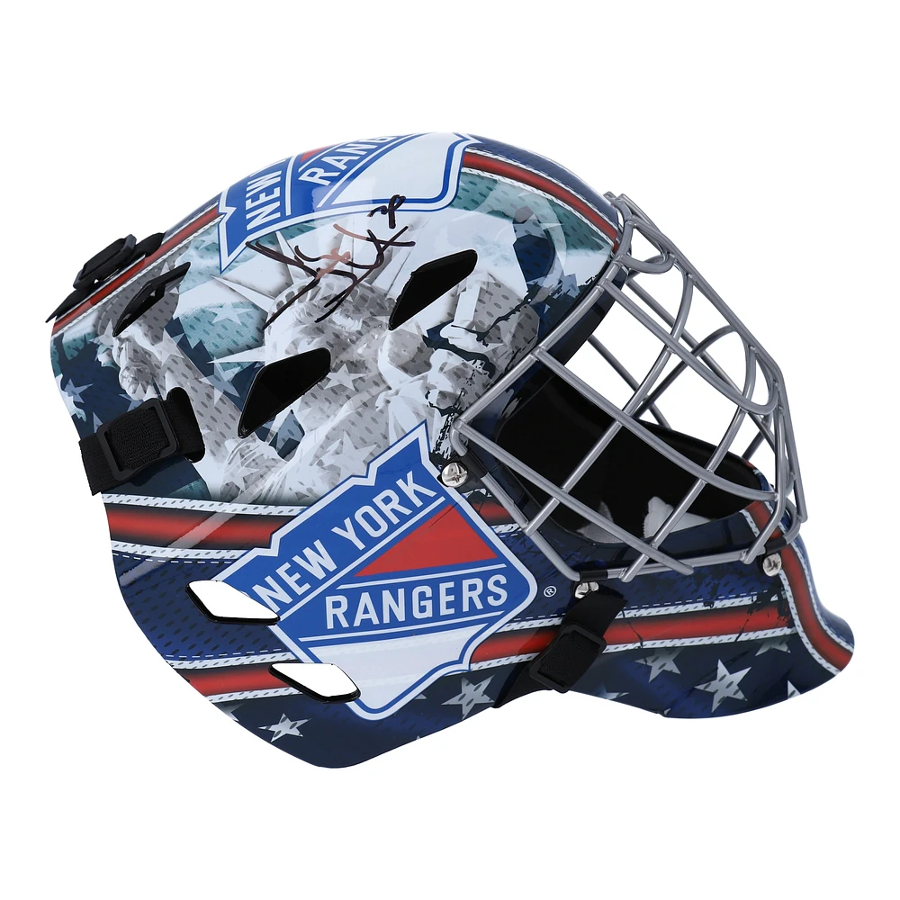 Henrik Lundqvist Masque de gardien de but autographié des Rangers de New York