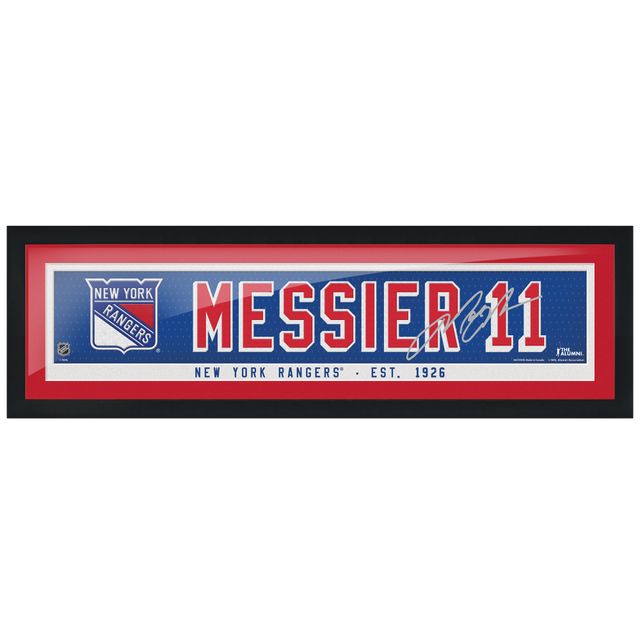 Mark Messier New York Rangers 6 `` x 22 '' réplique encadrée autographe ancien nom - barre