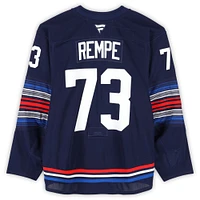 Matt Rempe New York Rangers Game-Used #73 Navy Alternate Set 1 Jersey from the 2024-25 NHL Season