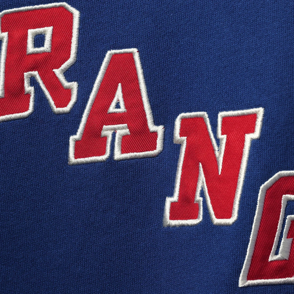 Men's '47 Mark Messier Blue New York Rangers Retired Player Name & Number Lacer Pullover Hoodie