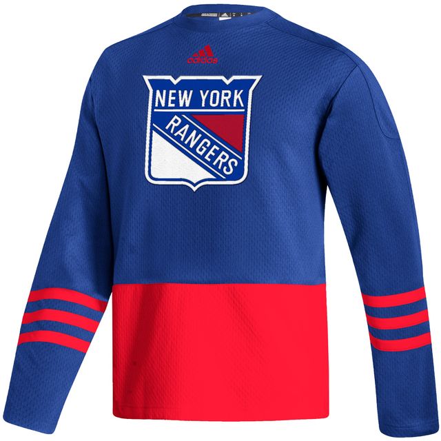 Chandail à enfiler adidas Royal New York Rangers avec logo AEROREADY pour hommes