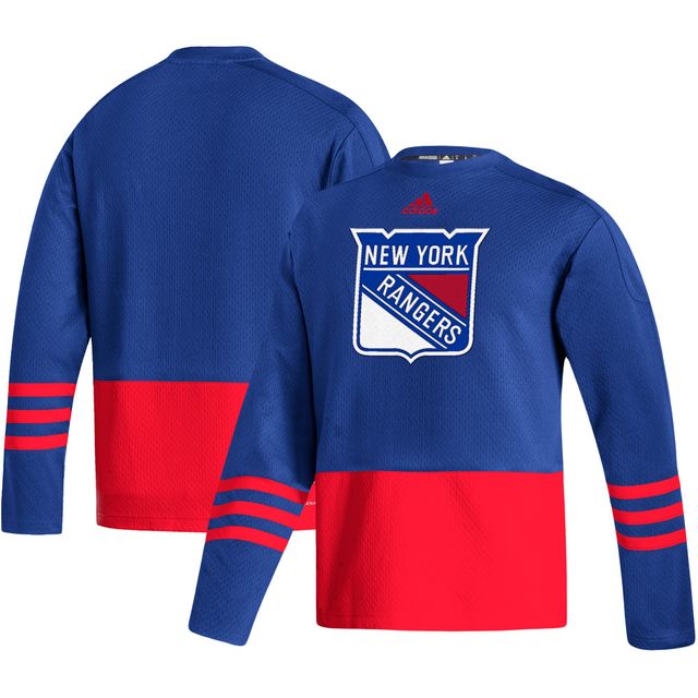 Chandail à enfiler adidas Royal New York Rangers avec logo AEROREADY pour hommes