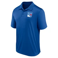 Men's  Blue New York Rangers Left Side Block Polo